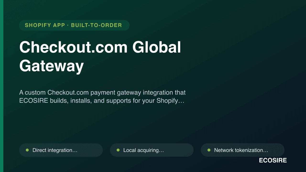 Checkout.com Global Gateway — A custom Checkout