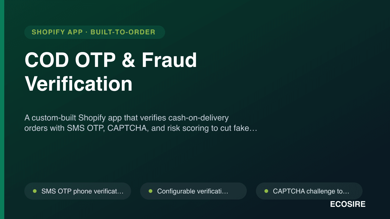 COD OTP & Fraud Verification