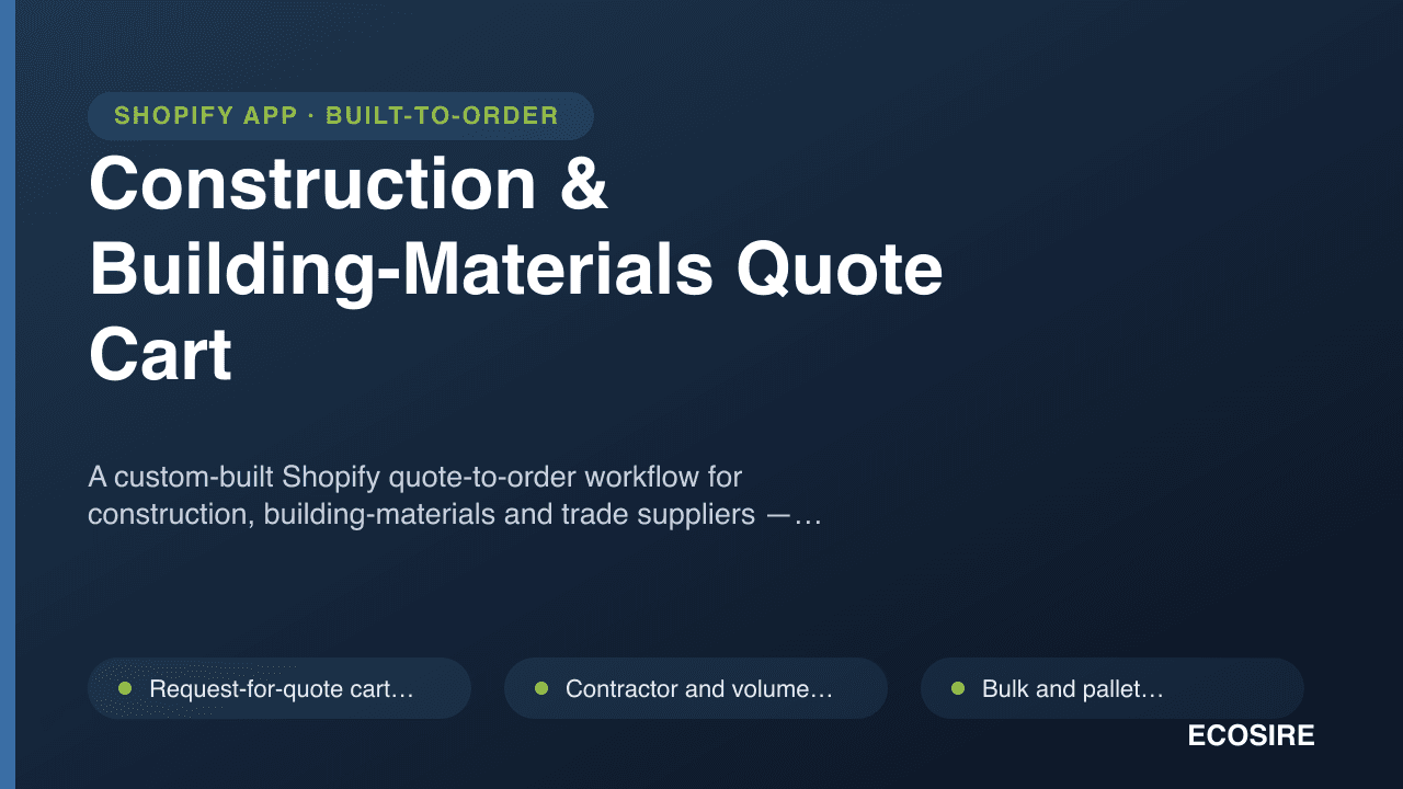 Construction & Building-Materials Quote Cart