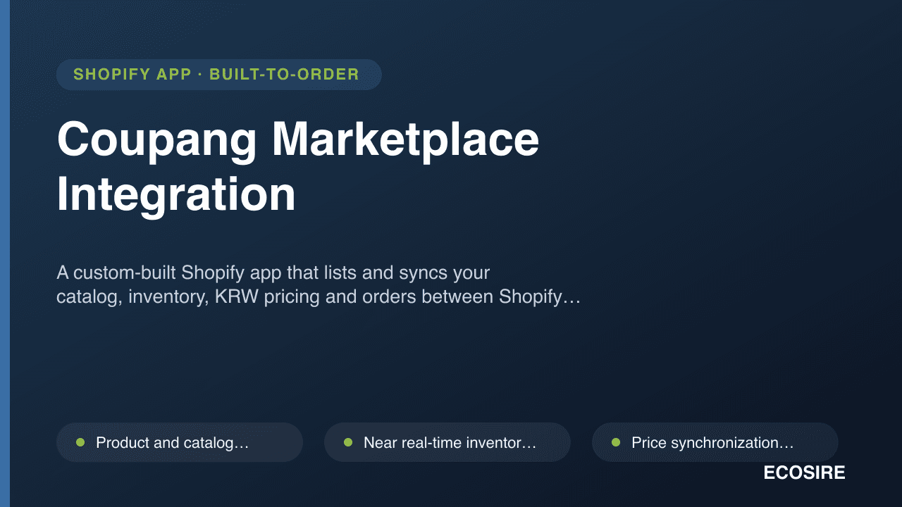 Coupang Marketplace Integration