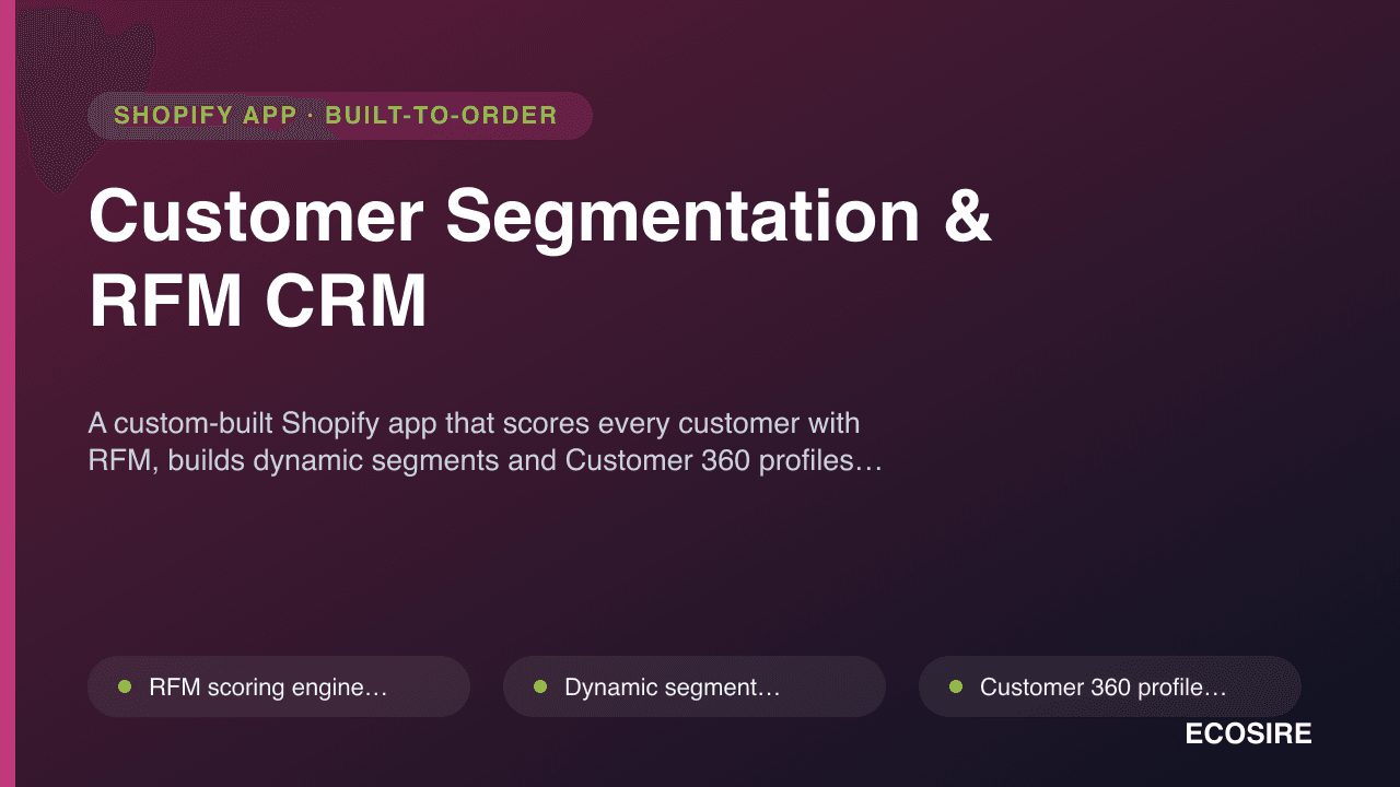 Customer Segmentation & RFM CRM