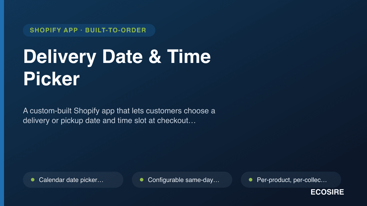 Delivery Date & Time Picker