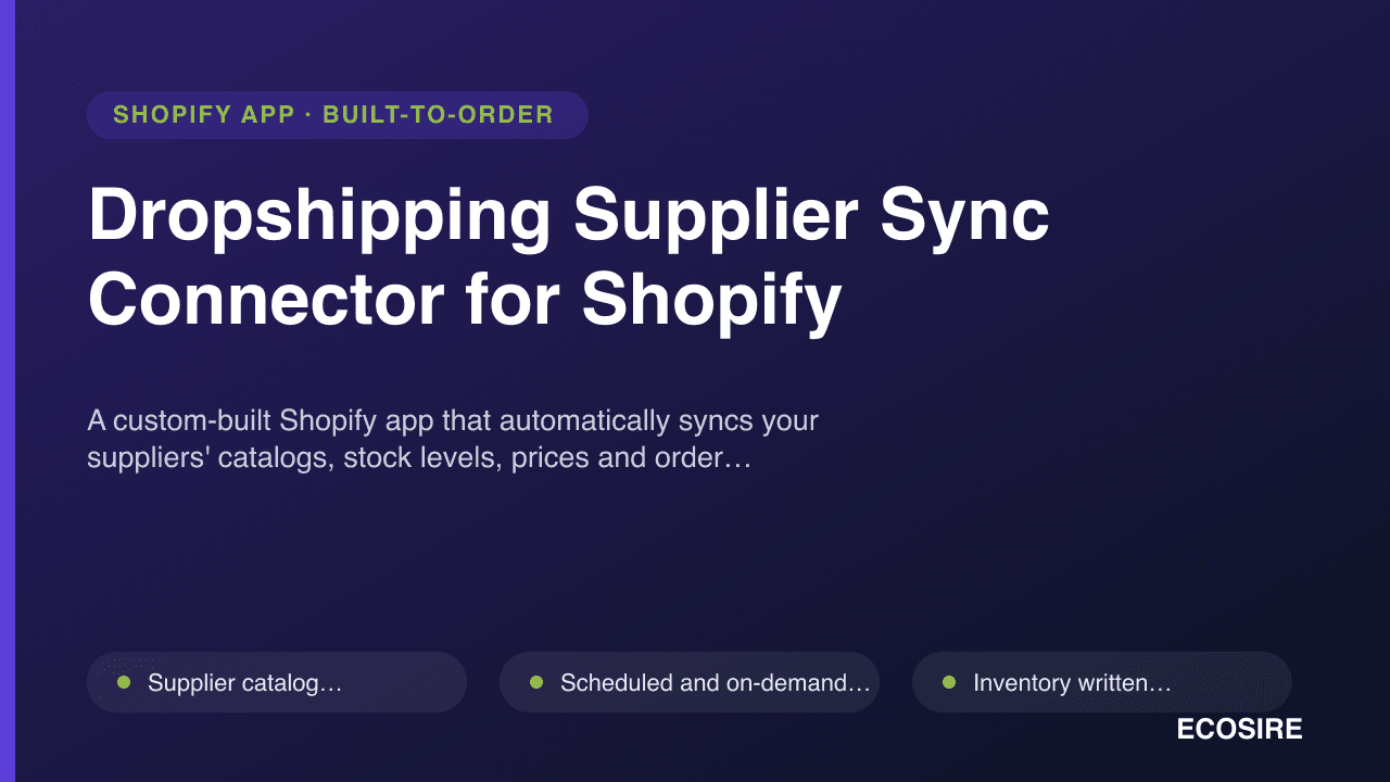 Dropshipping Supplier Sync Connector for Shopify