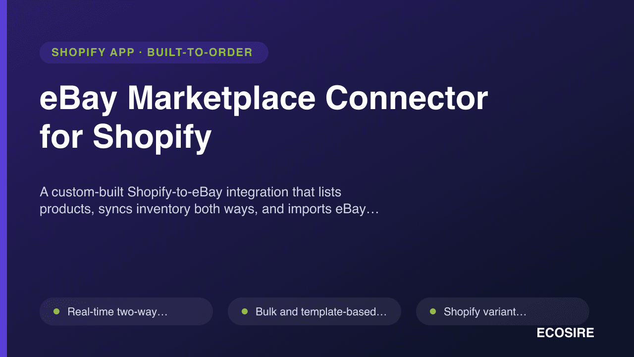 eBay Marketplace Connector for Shopify
