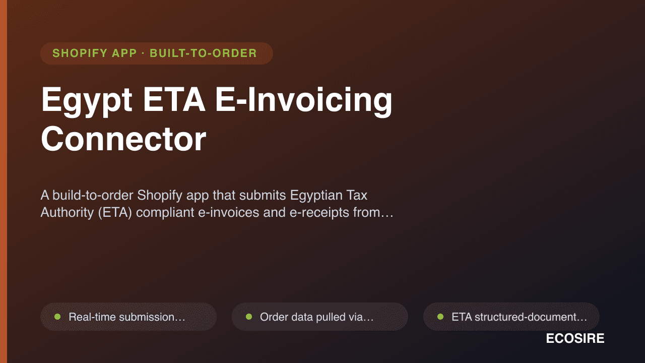 Egypt ETA E-Invoicing Connector