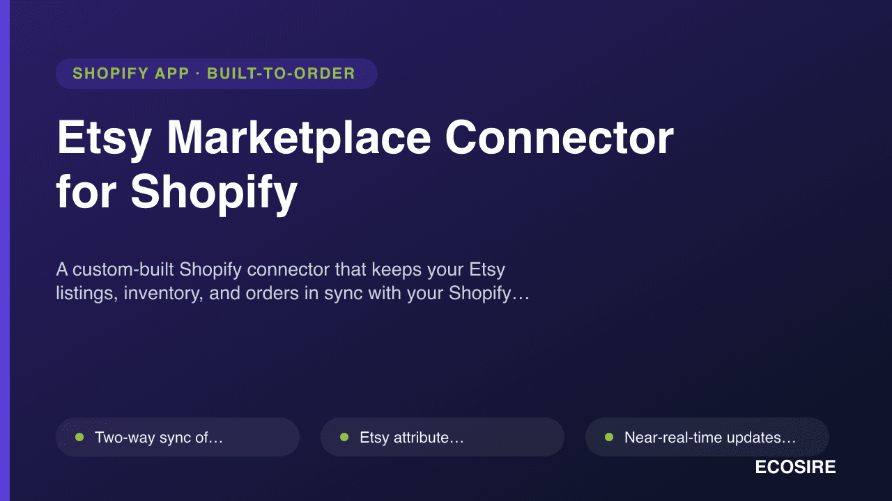 Etsy Marketplace Connector for Shopify