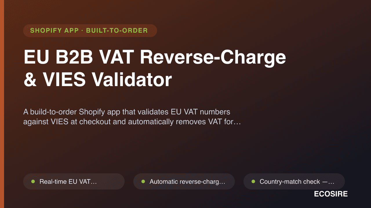 EU B2B VAT Reverse-Charge & VIES Validator