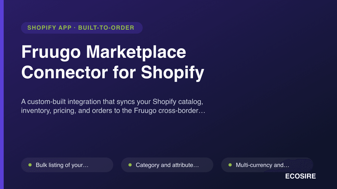 Fruugo Marketplace Connector for Shopify