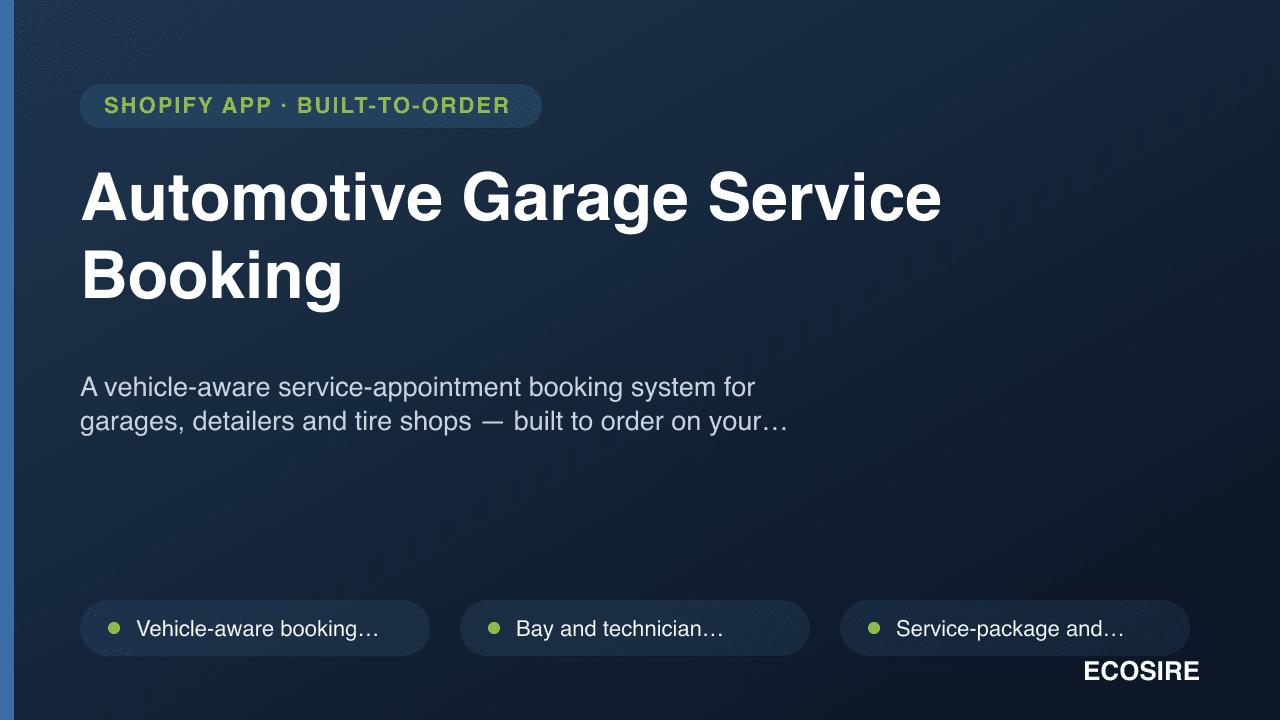 Automotive Garage Service Booking