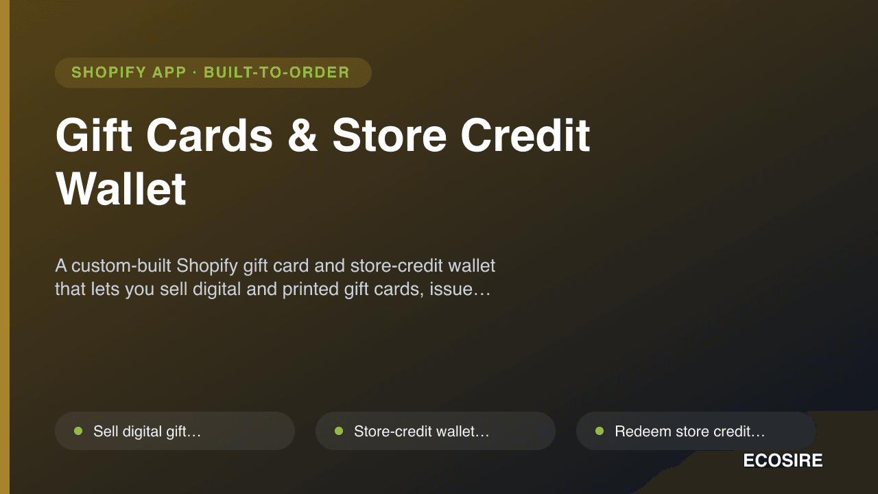 Gift Cards & Store Credit Wallet