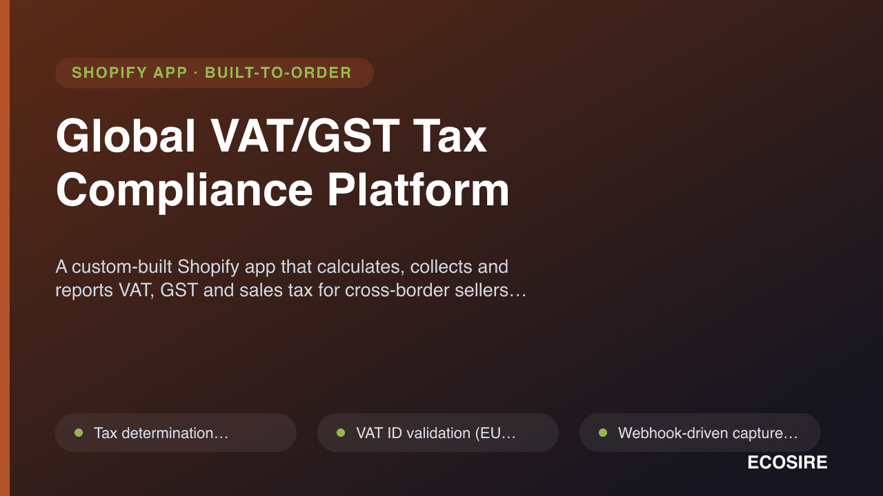 Global VAT/GST Tax Compliance Platform