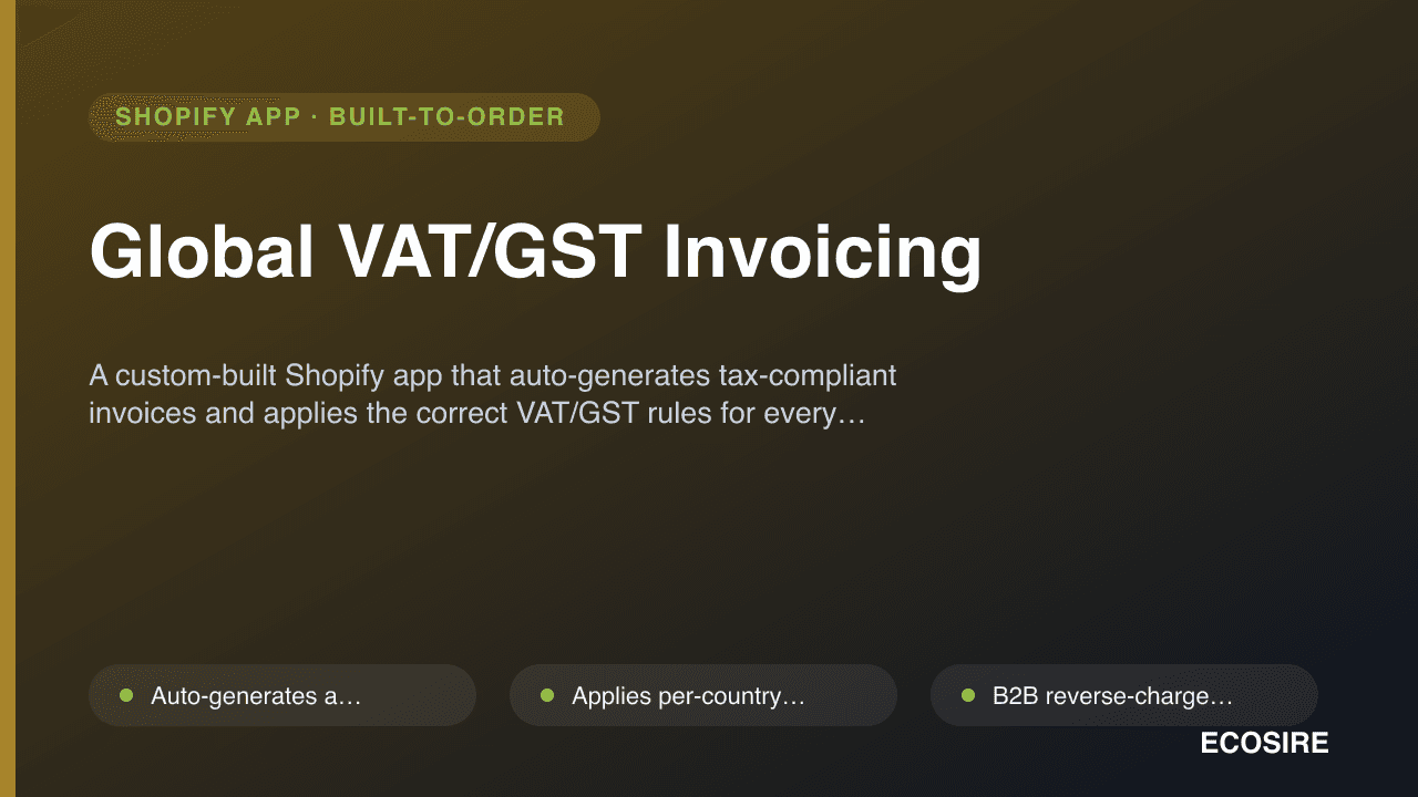 Global VAT/GST Invoicing