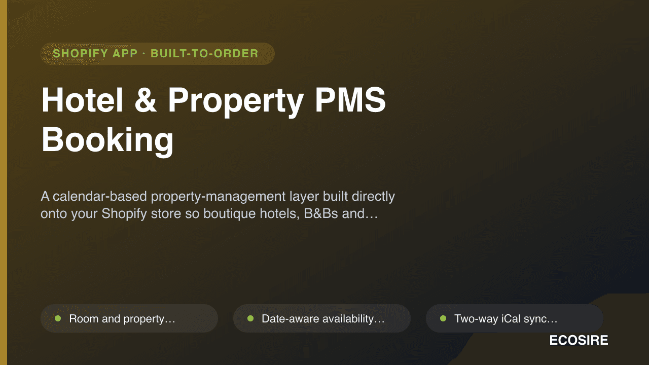 Hotel & Property PMS Booking