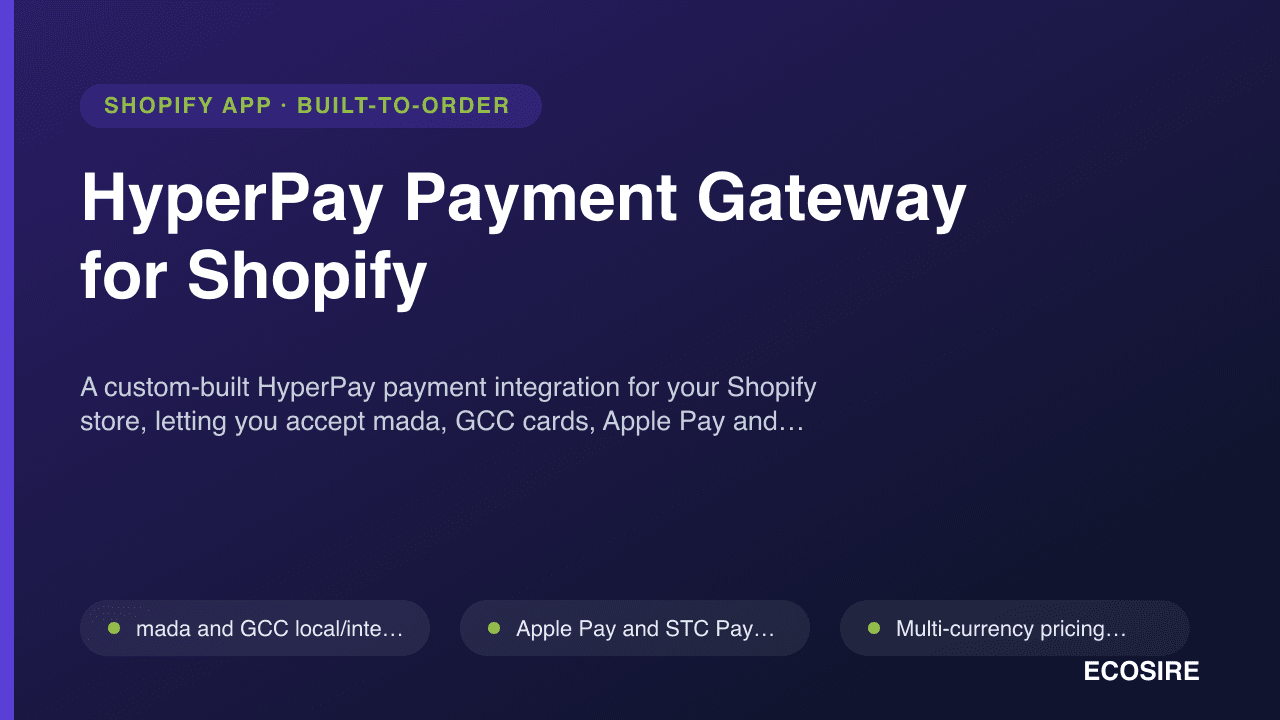 HyperPay Payment Gateway for Shopify