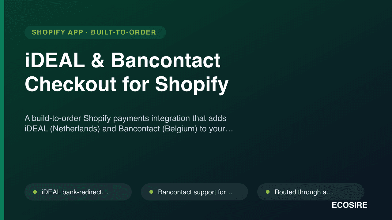 iDEAL & Bancontact Checkout for Shopify