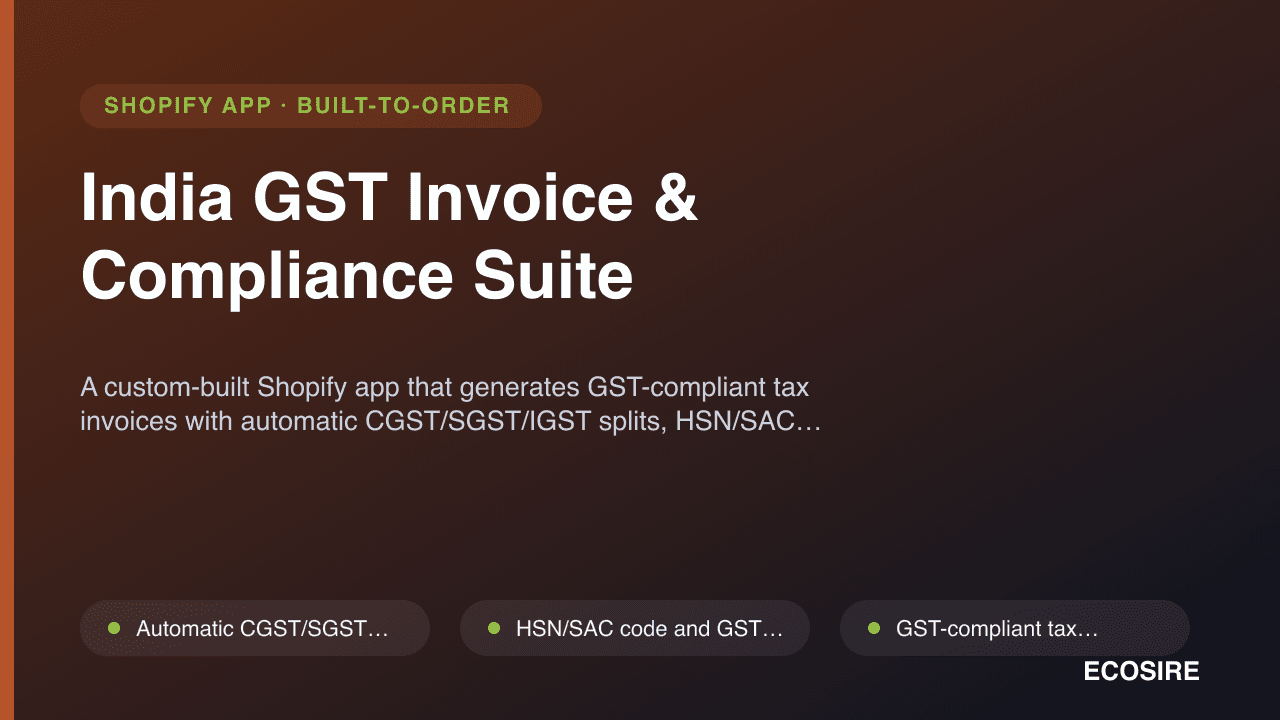 India GST Invoice & Compliance Suite