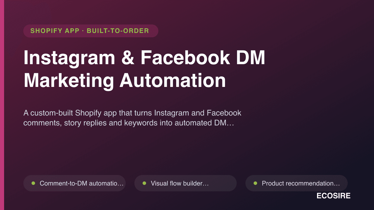 Instagram & Facebook DM Marketing Automation