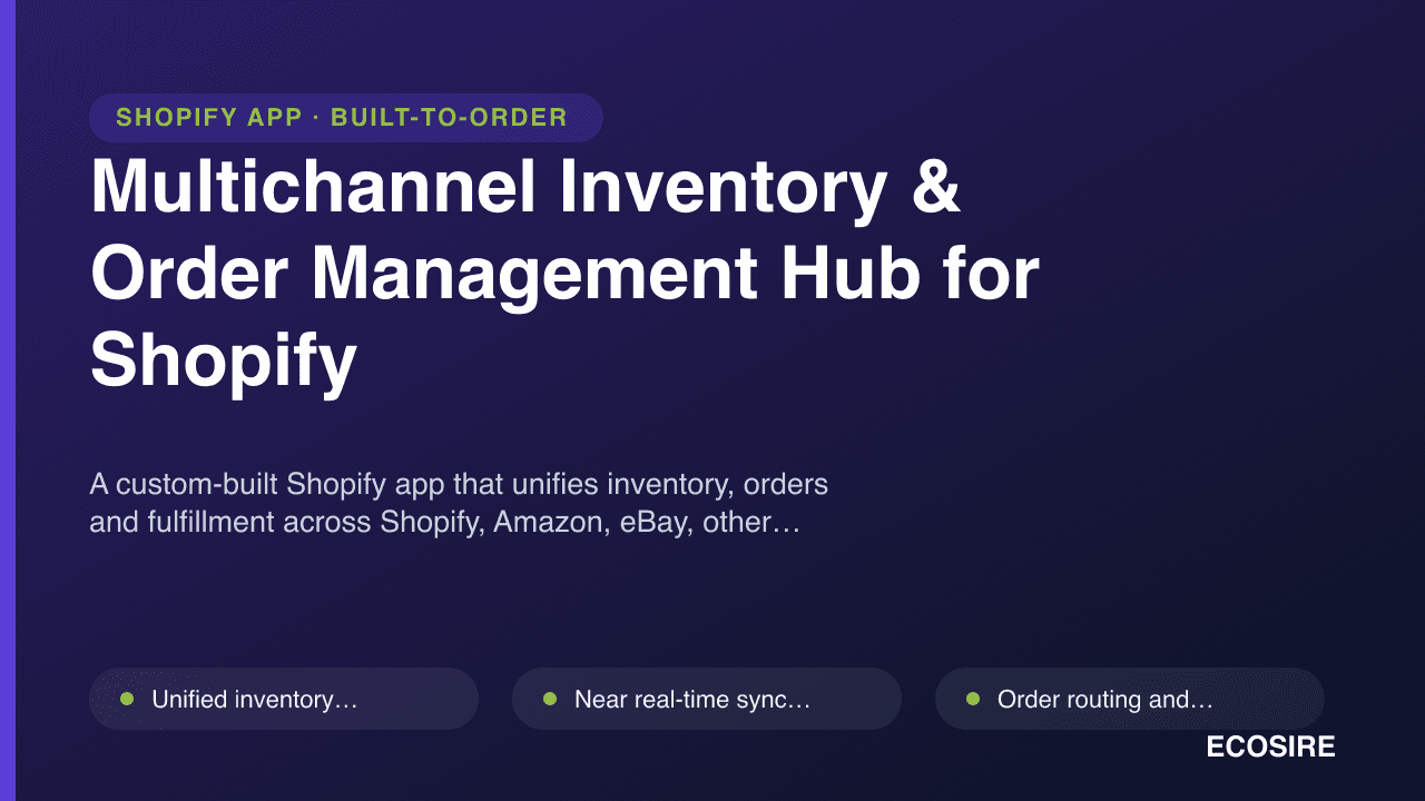 Multichannel Inventory & Order Management Hub for Shopify