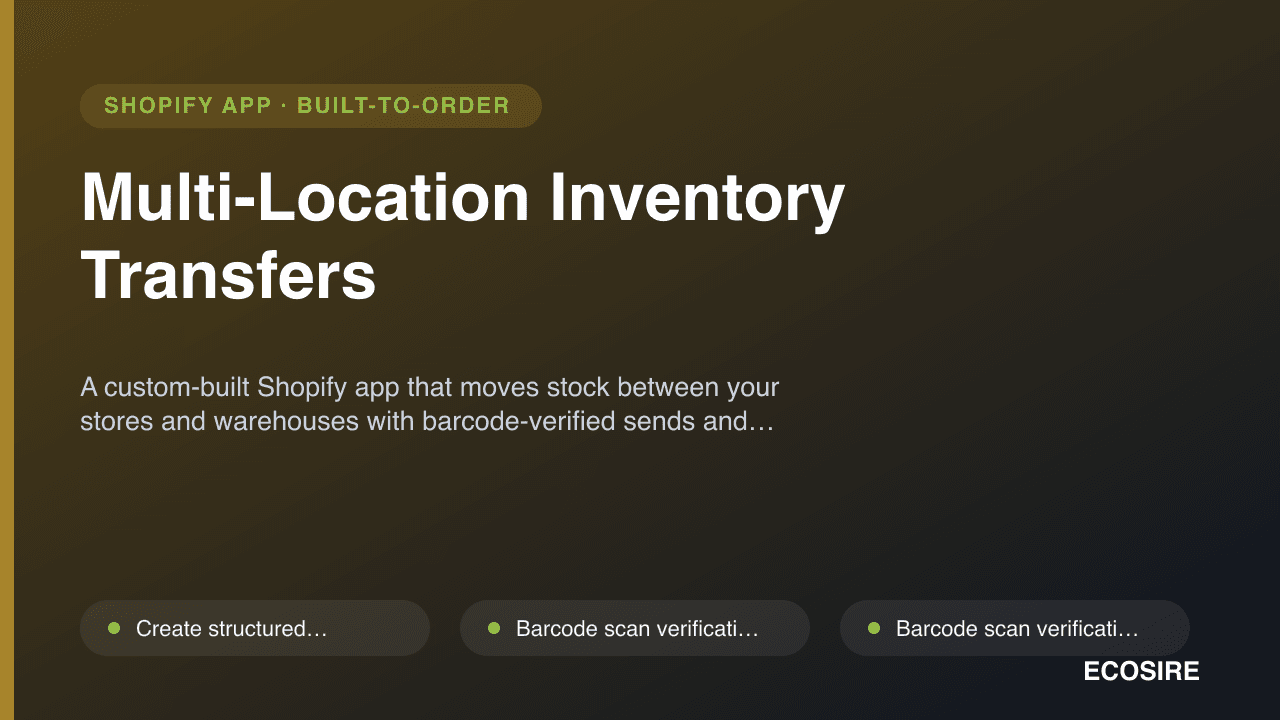Multi-Location Inventory Transfers
