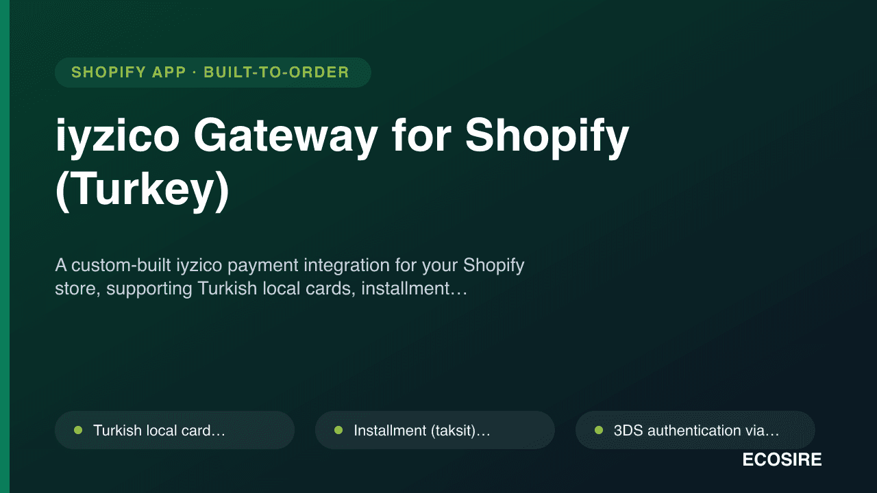 iyzico Gateway for Shopify (Turkey)