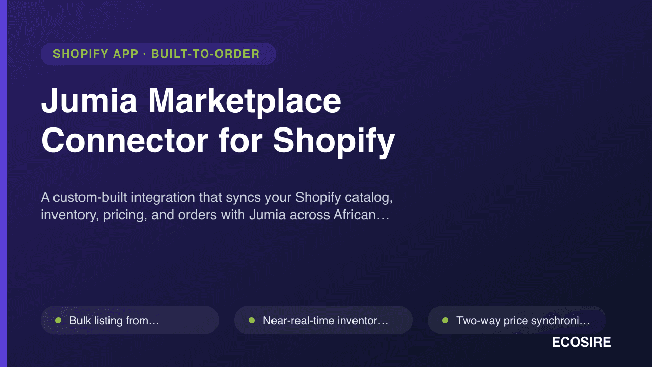 Jumia Marketplace Connector for Shopify