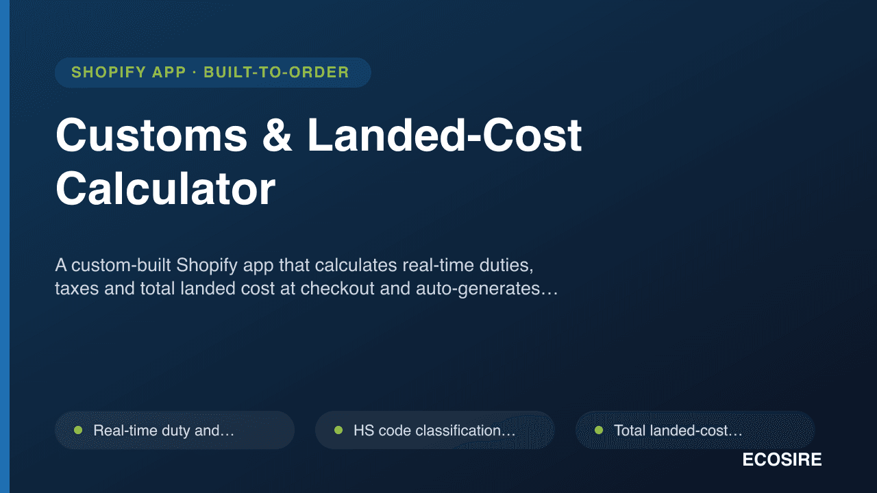 Customs & Landed-Cost Calculator