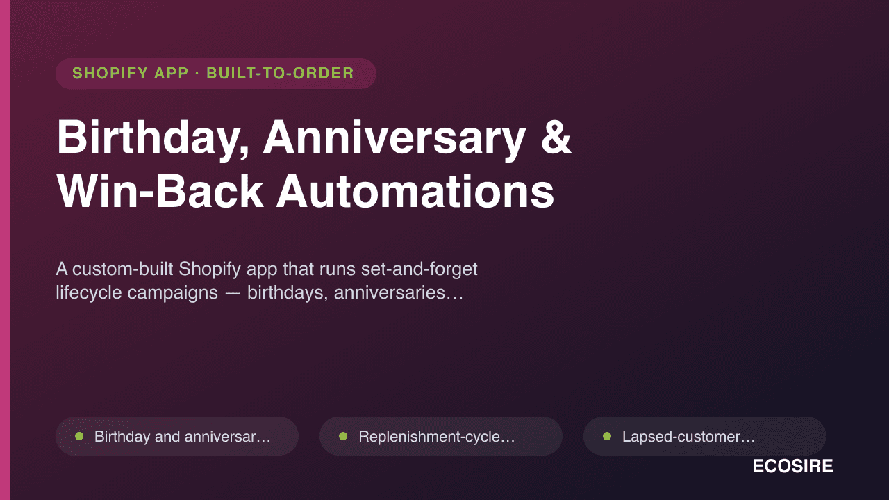 Birthday, Anniversary & Win-Back Automations