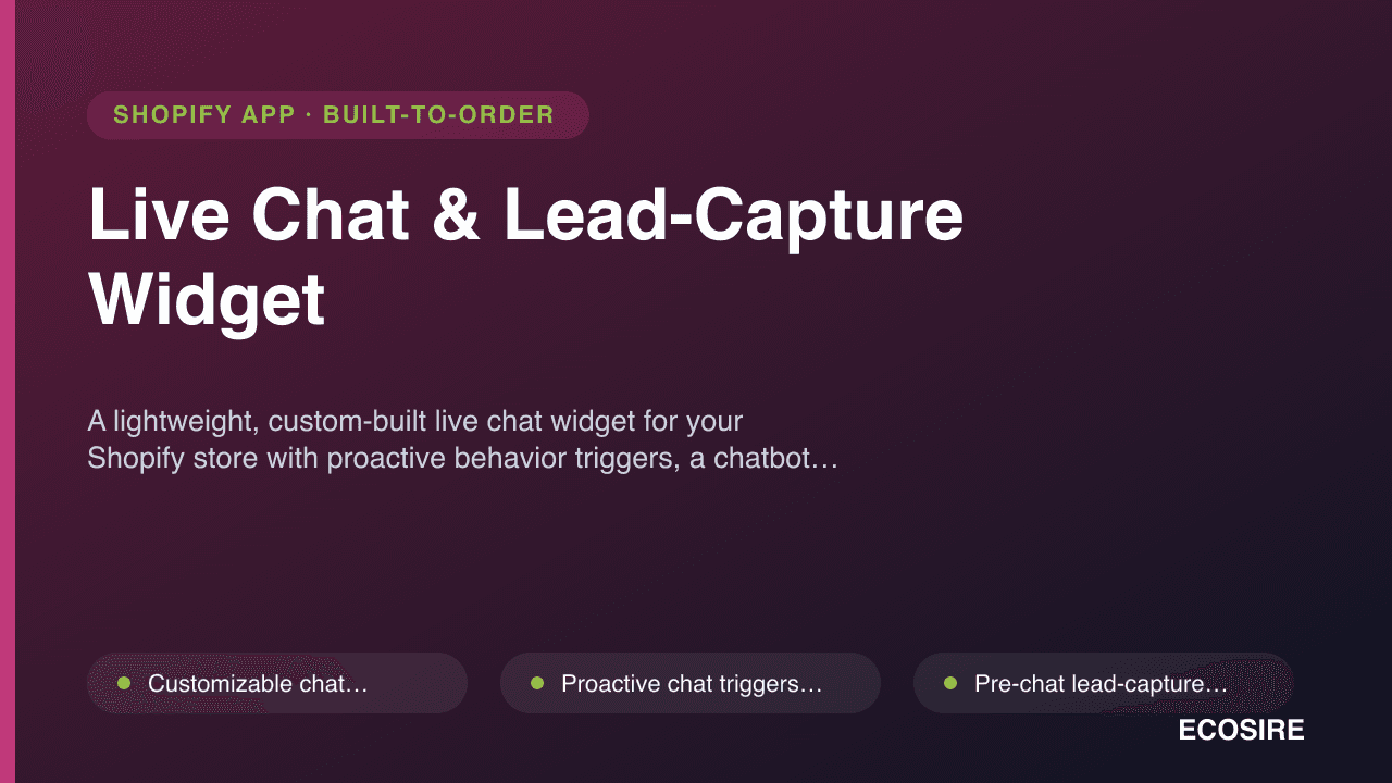 Live Chat & Lead-Capture Widget
