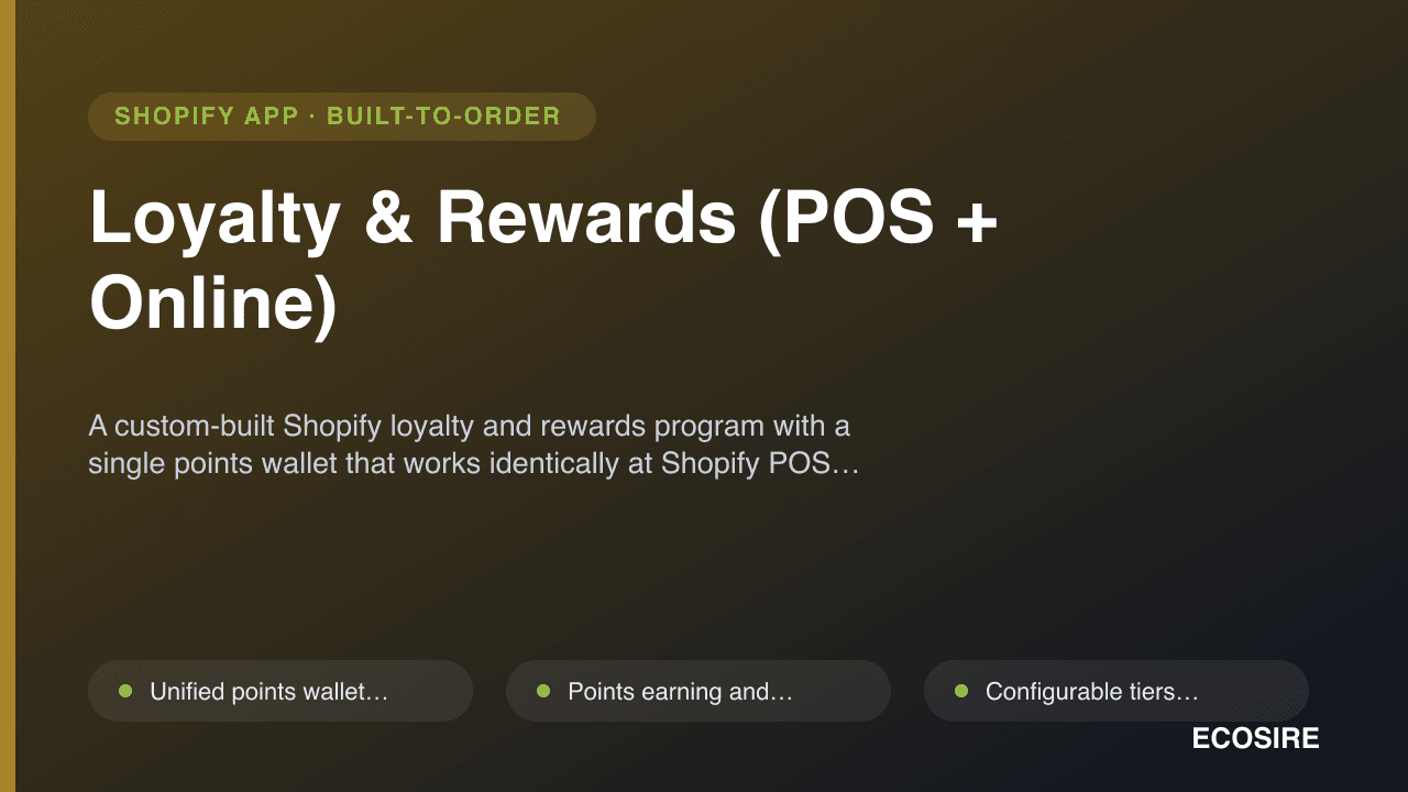Loyalty & Rewards (POS + Online)