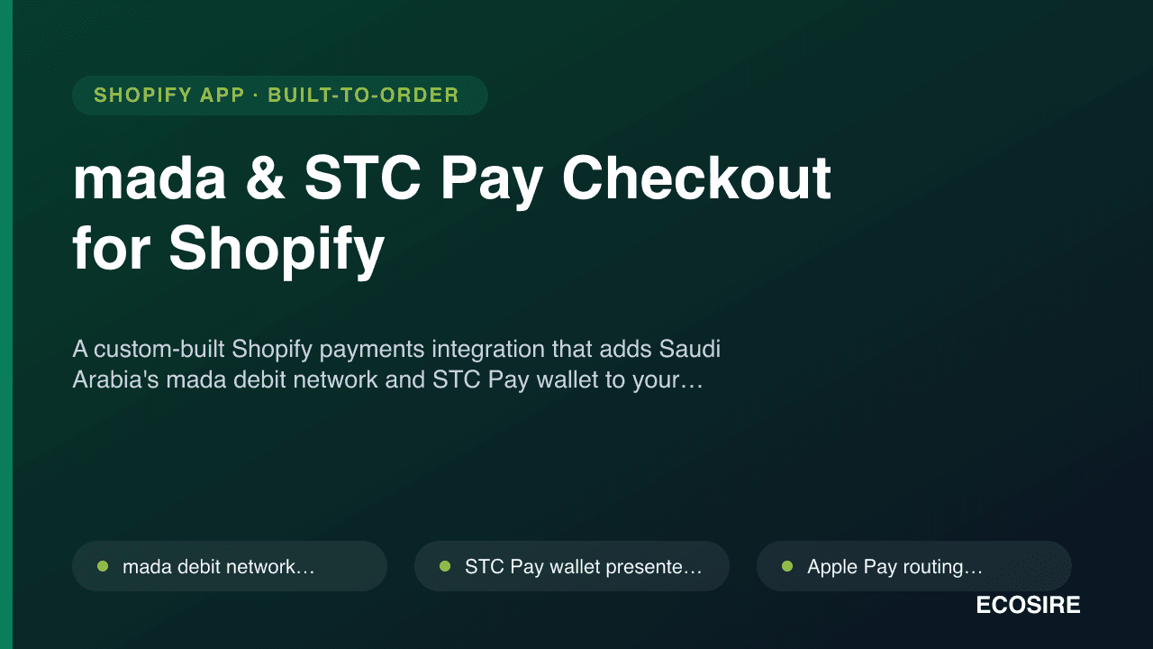 mada & STC Pay Checkout for Shopify