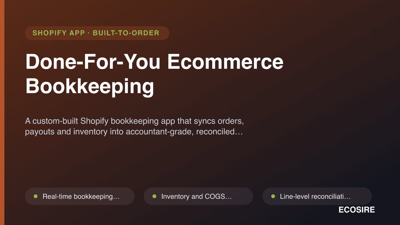 Done-For-You Ecommerce Bookkeeping