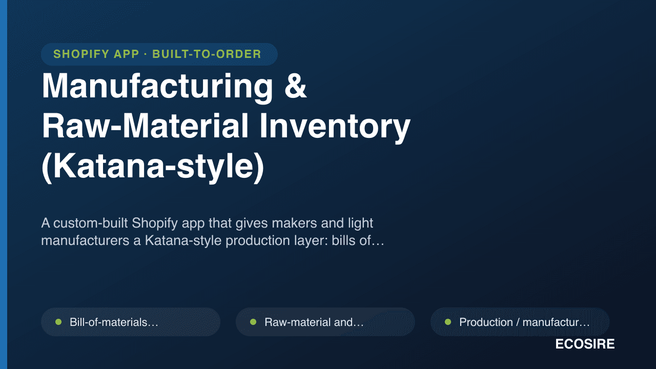 Manufacturing & Raw-Material Inventory (Katana-style)