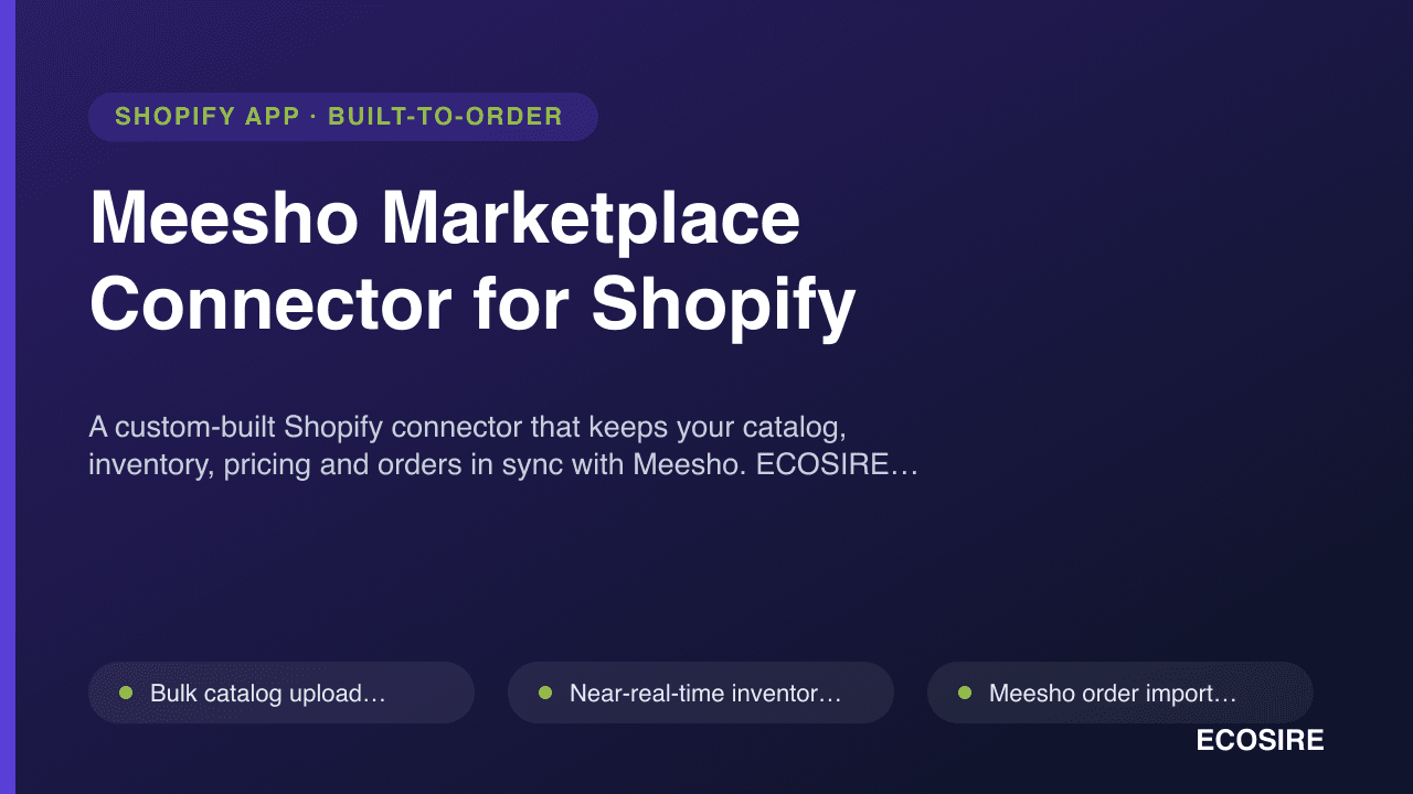 Meesho Marketplace Connector for Shopify