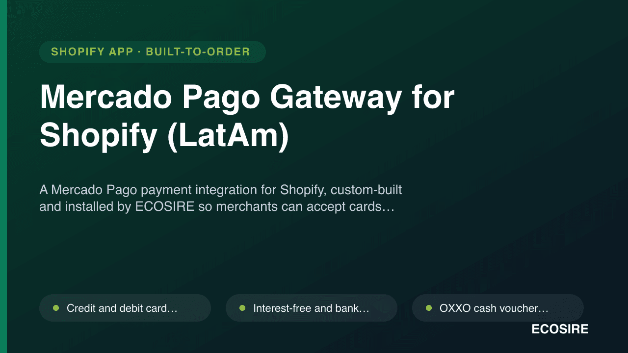 Mercado Pago Gateway for Shopify (LatAm)