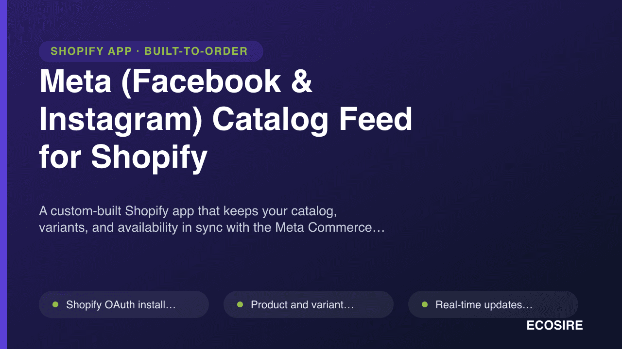 Meta (Facebook & Instagram) Catalog Feed for Shopify