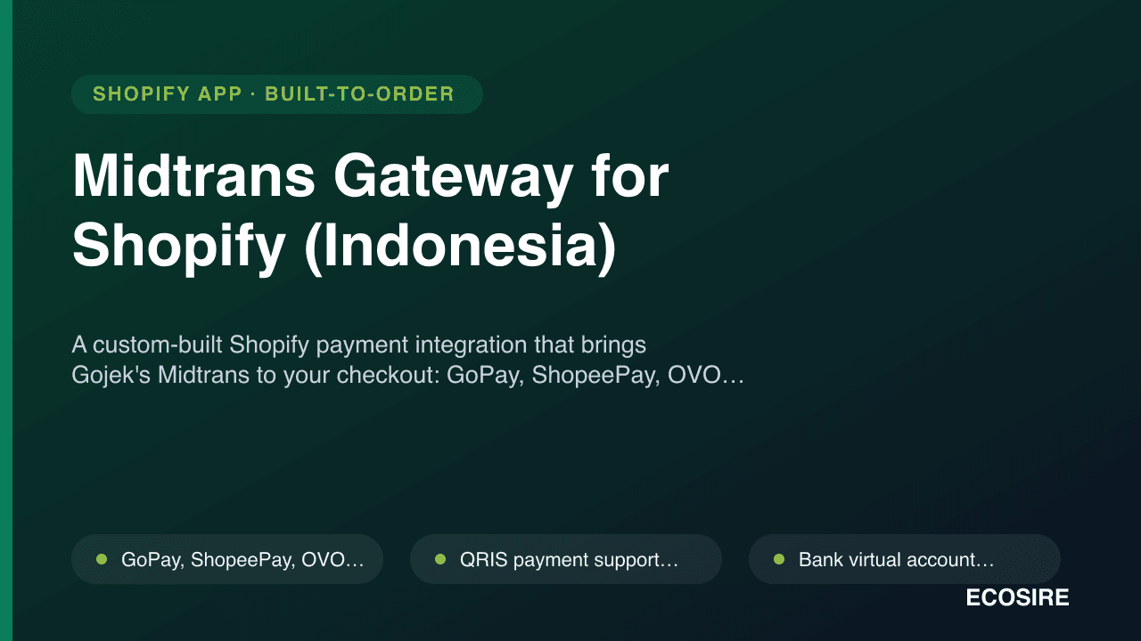 Midtrans Gateway for Shopify (Indonesia)