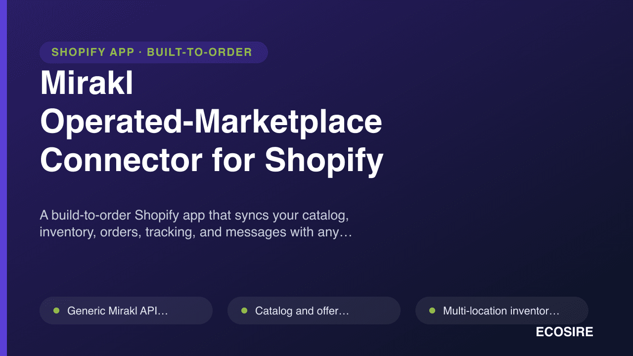 Mirakl Operated-Marketplace Connector for Shopify