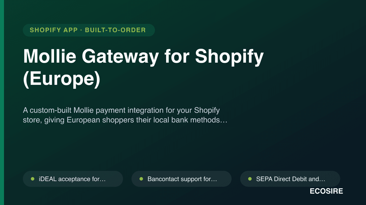 Mollie Gateway for Shopify (Europe)