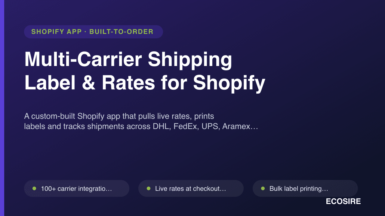 Multi-Carrier Shipping Label & Rates for Shopify