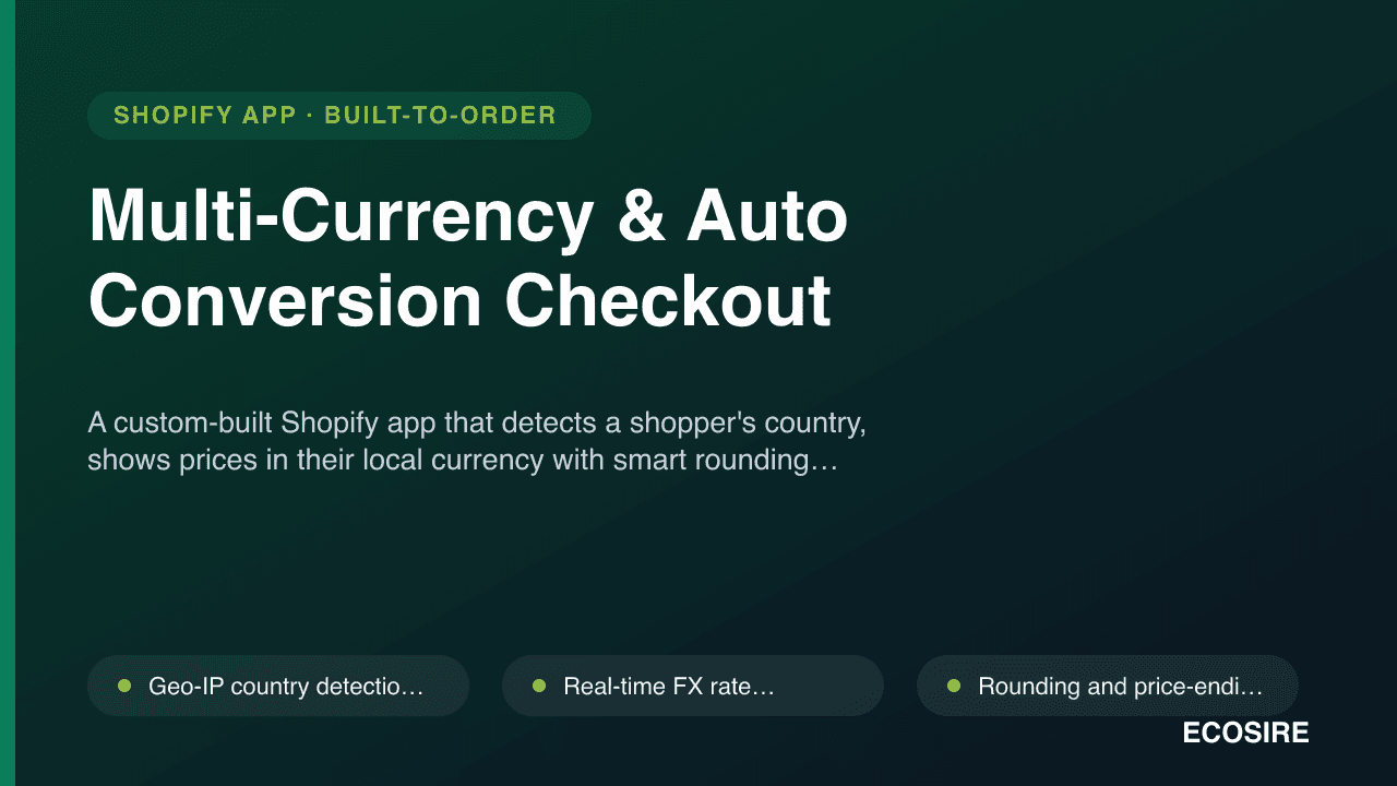 Multi-Currency & Auto Conversion Checkout
