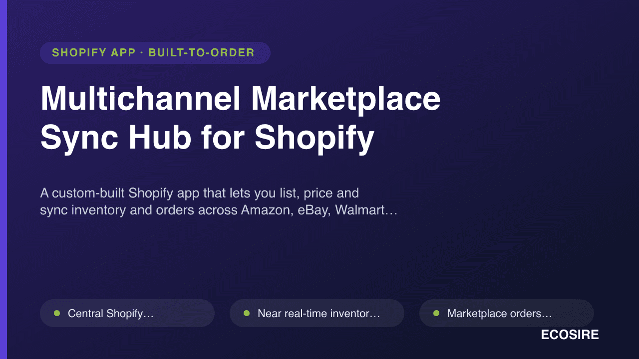Multichannel Marketplace Sync Hub for Shopify