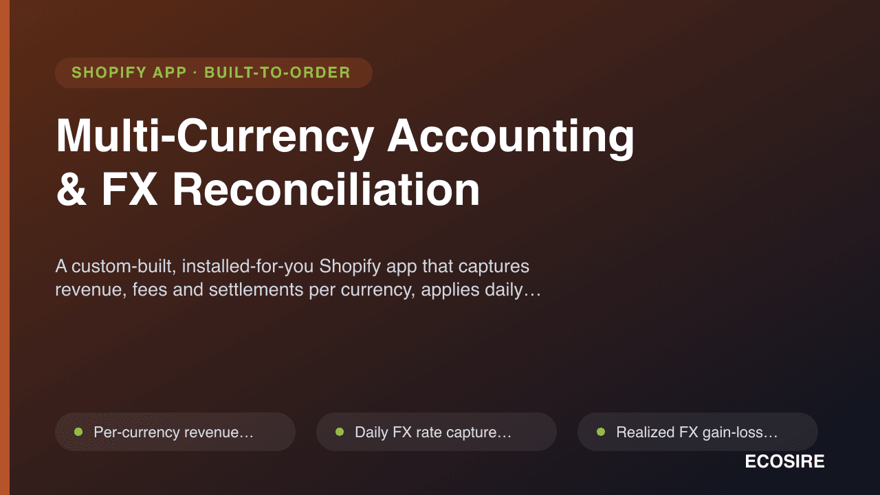 Multi-Currency Accounting & FX Reconciliation