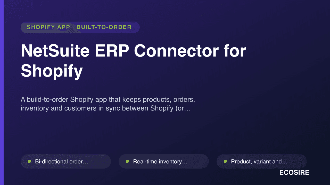 NetSuite ERP Connector for Shopify