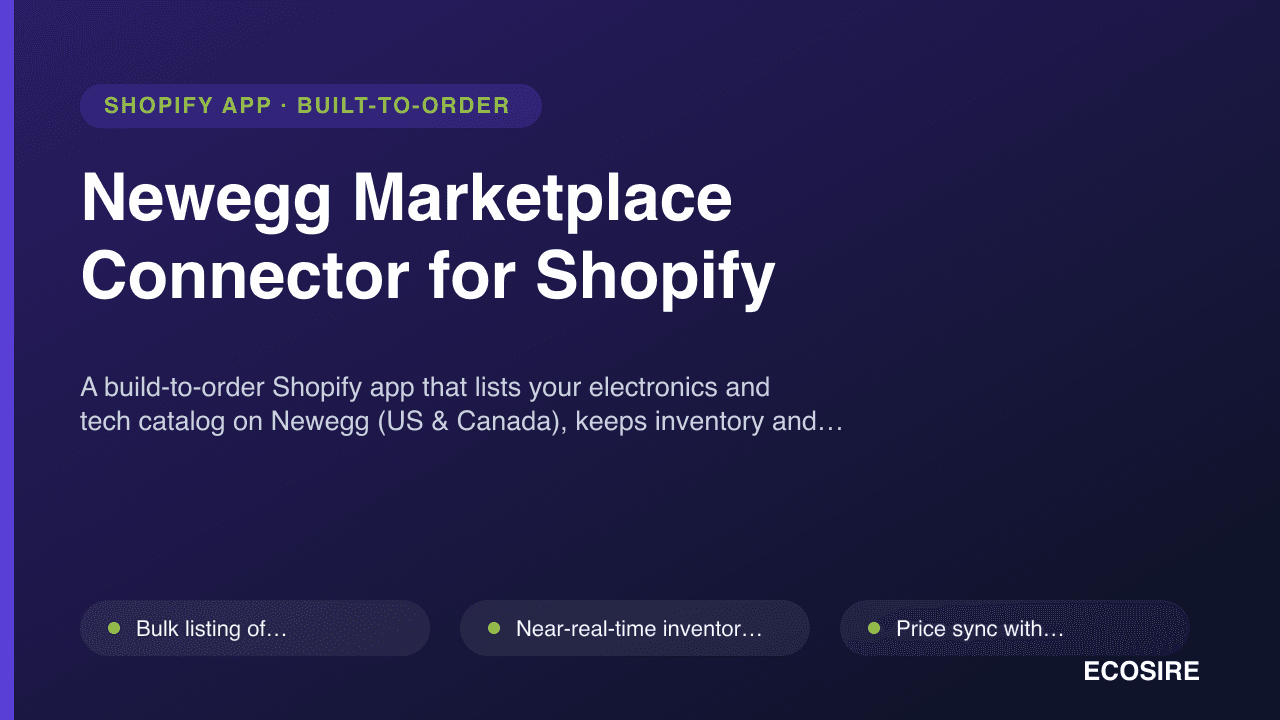 Newegg Marketplace Connector for Shopify