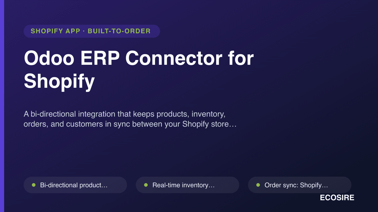 Odoo ERP Connector for Shopify