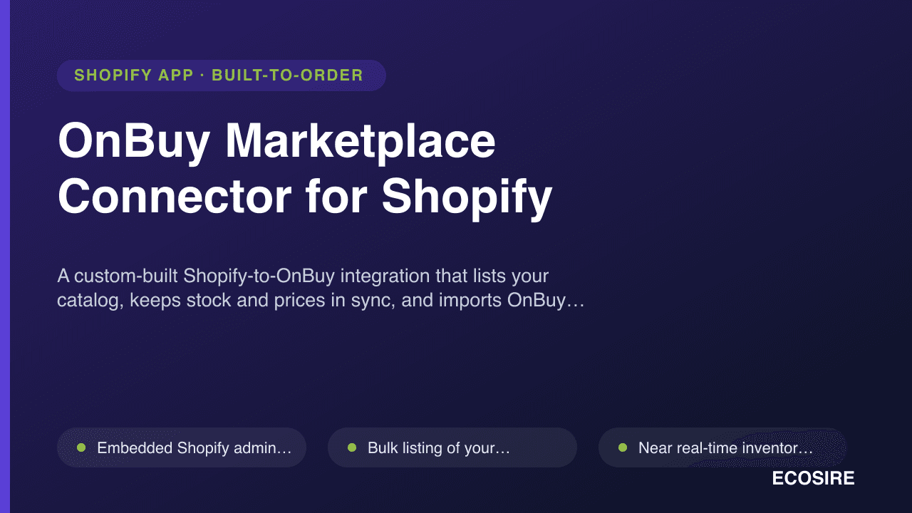 OnBuy Marketplace Connector for Shopify