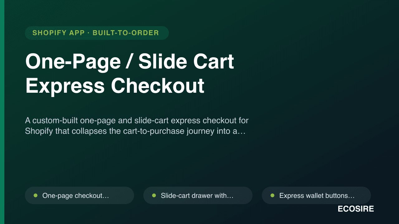 One-Page / Slide Cart Express Checkout