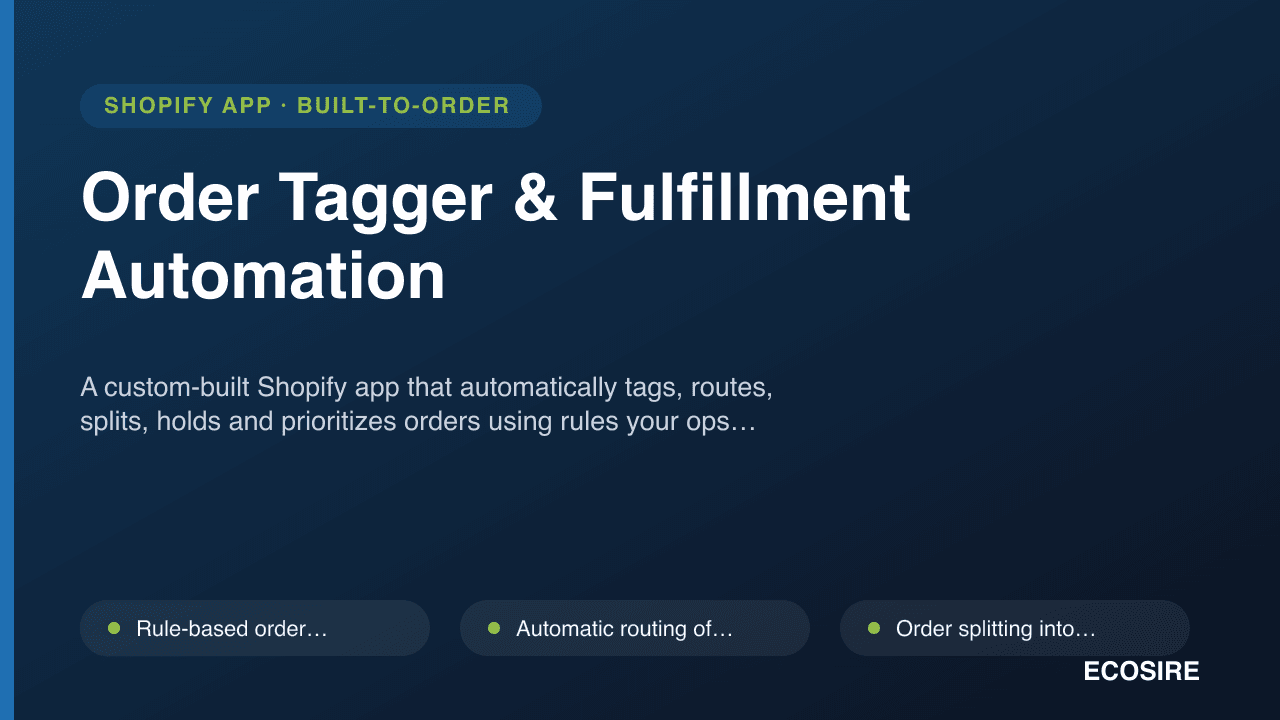 Order Tagger & Fulfillment Automation