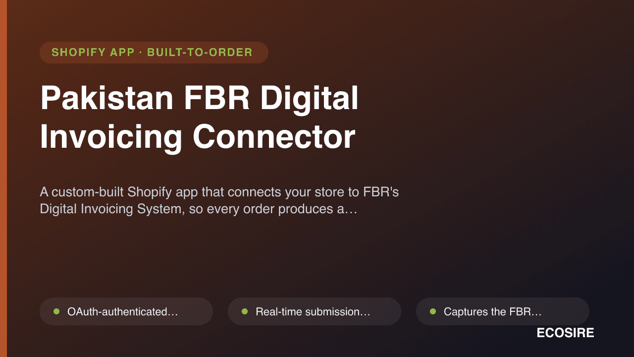 Pakistan FBR Digital Invoicing Connector
