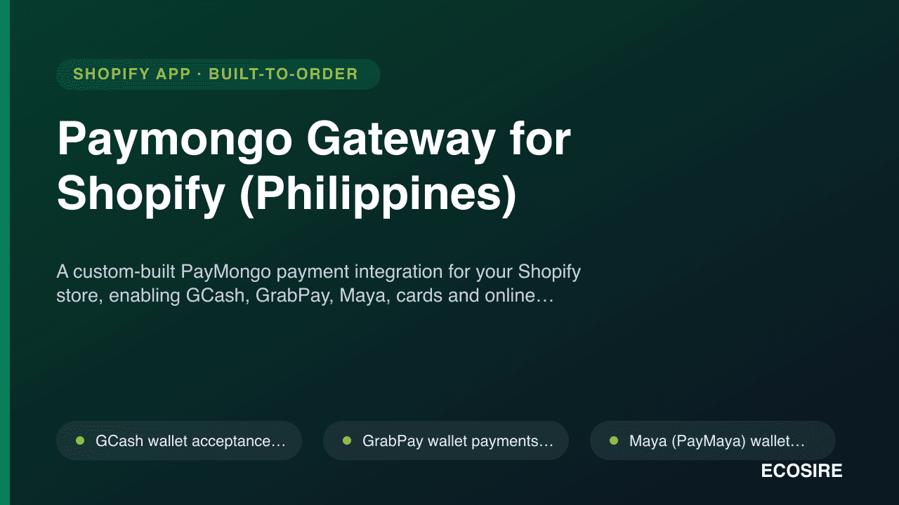 Paymongo Gateway for Shopify (Philippines)